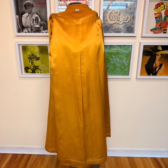 OOAK Classic Vintage 70s Mustard Wool Maxi Coat w/ Belt - Picture 8 of 10
